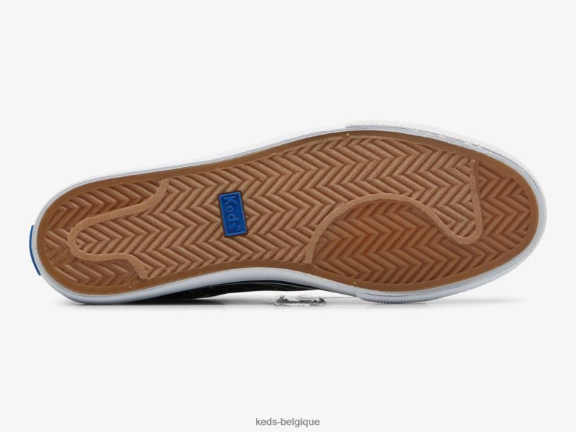 Keds femmes sneaker florale dessinée à la main en toile jump kick 8PV40P201 noir blanc