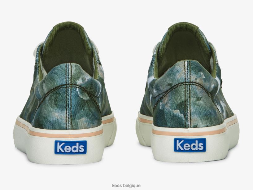 Keds femmes sneaker à imprimé floral abstrait en toile Jump Kick 8PV40P168 olive
