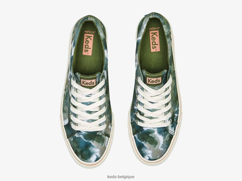 Keds femmes sneaker à imprimé floral abstrait en toile Jump Kick 8PV40P168 olive