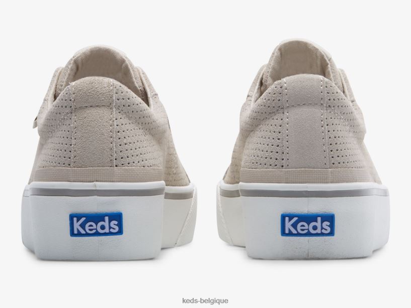 Keds femmes sneaker jump kick duo en daim perf 8PV40P195 gris