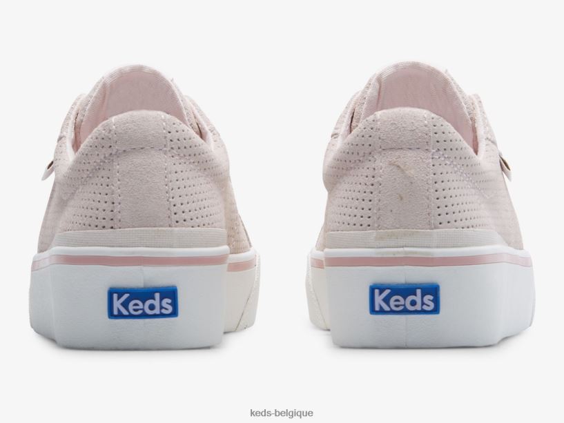 Keds femmes sneaker jump kick duo en daim perf 8PV40P196 rose clair