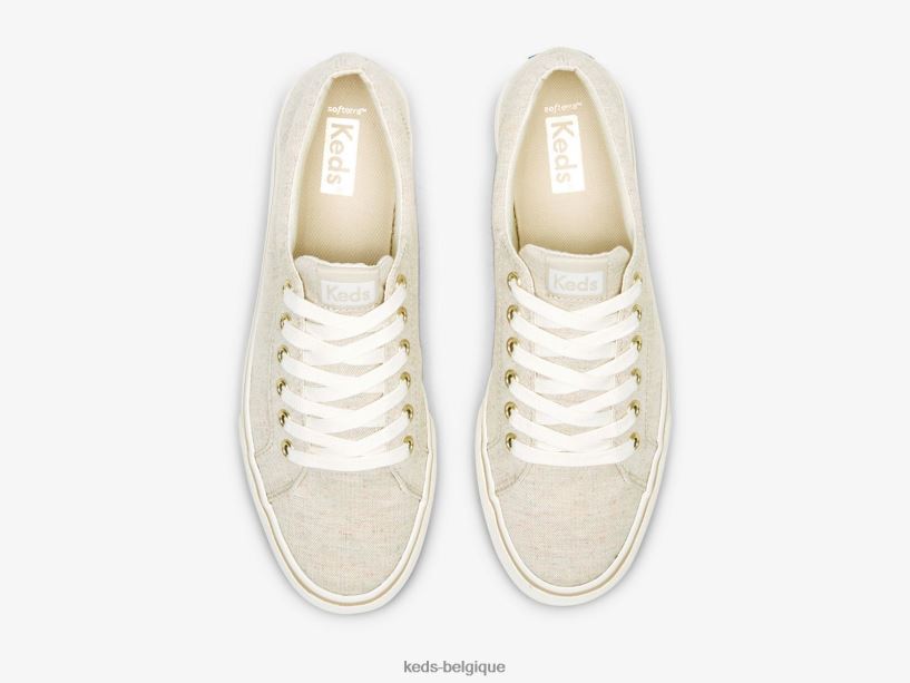 Keds femmes sneaker jump kick en lin moucheté 8PV40P204 gruau