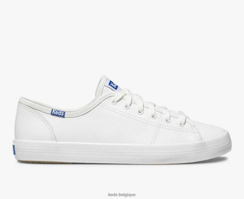 Keds femmes sneaker kickstart en cuir 8PV40P91 blanc bleu