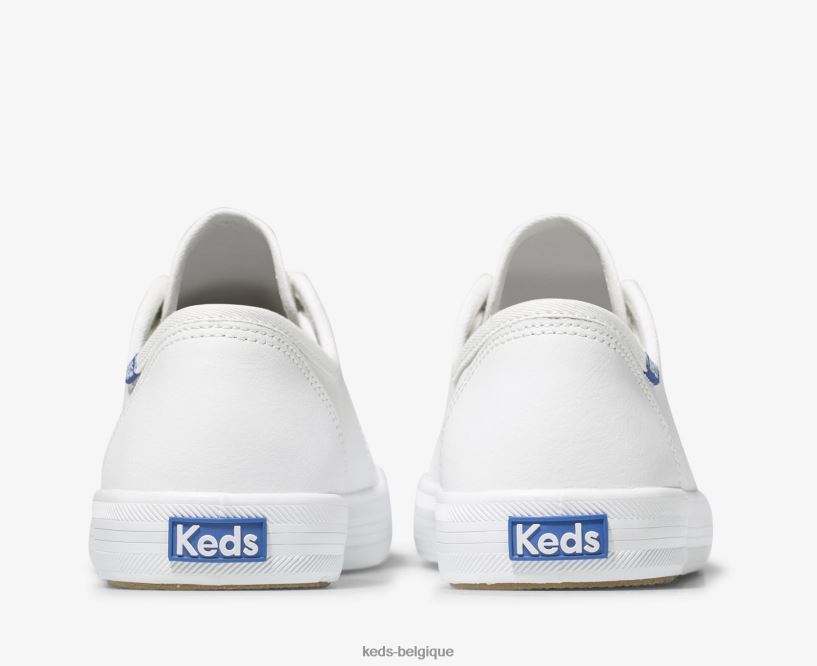 Keds femmes sneaker kickstart en cuir 8PV40P91 blanc bleu