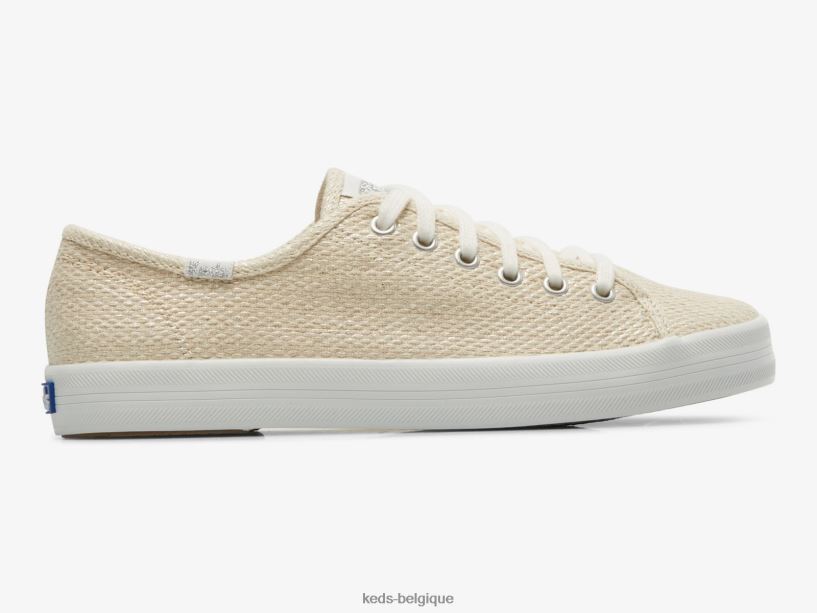 Keds femmes sneaker kickstart en textile métallisé 8PV40P175 argent naturel