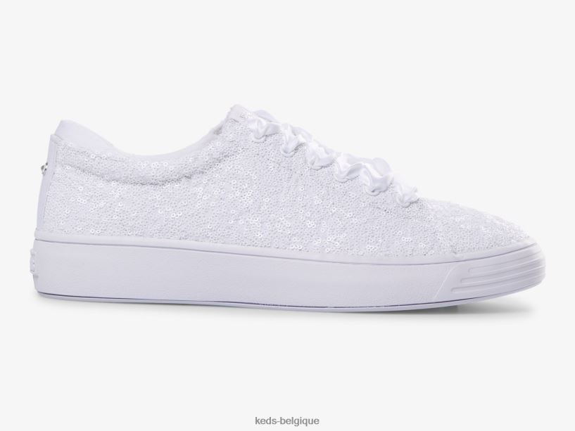 Keds femmes sneaker à sequins 8PV40P208 blanc