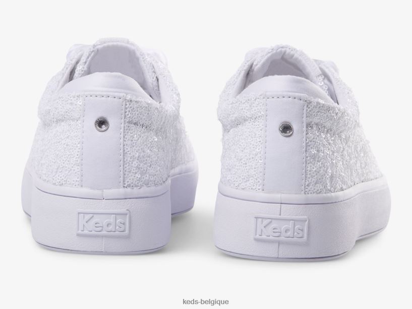 Keds femmes sneaker à sequins 8PV40P208 blanc
