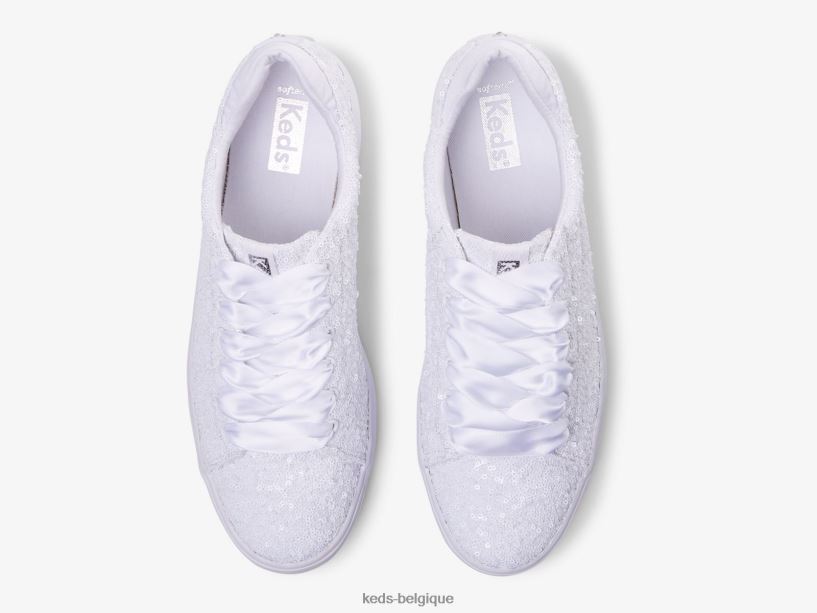 Keds femmes sneaker à sequins 8PV40P208 blanc