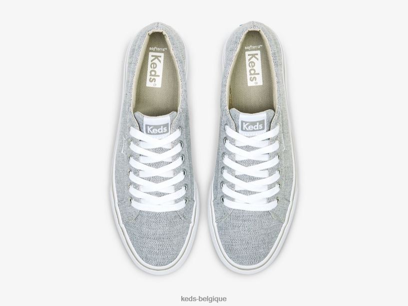 Keds femmes sneaker statique linéaire en textile jump kick 8PV40P205 gris