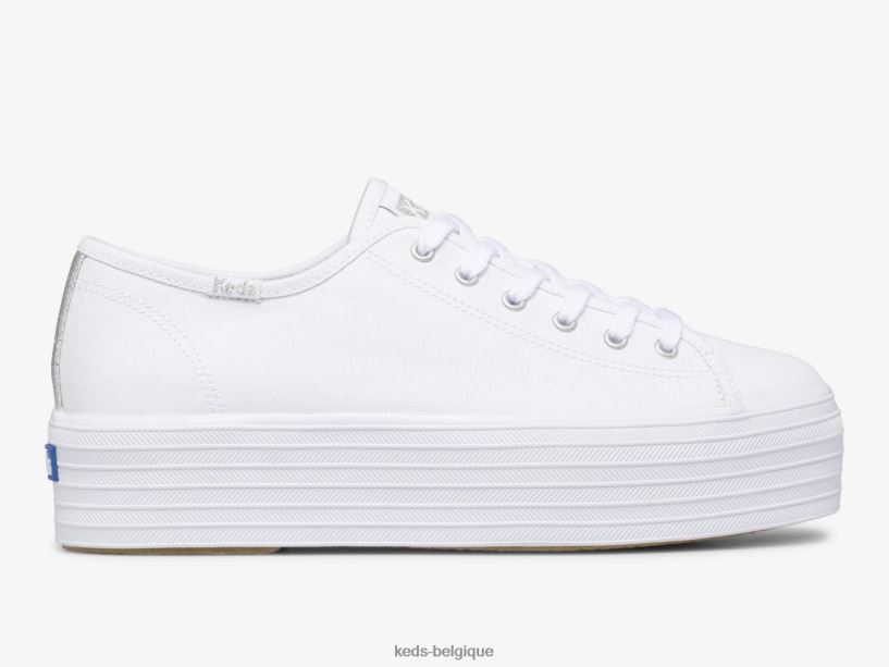 Keds femmes sneaker triple en toile 8PV40P89 blanc