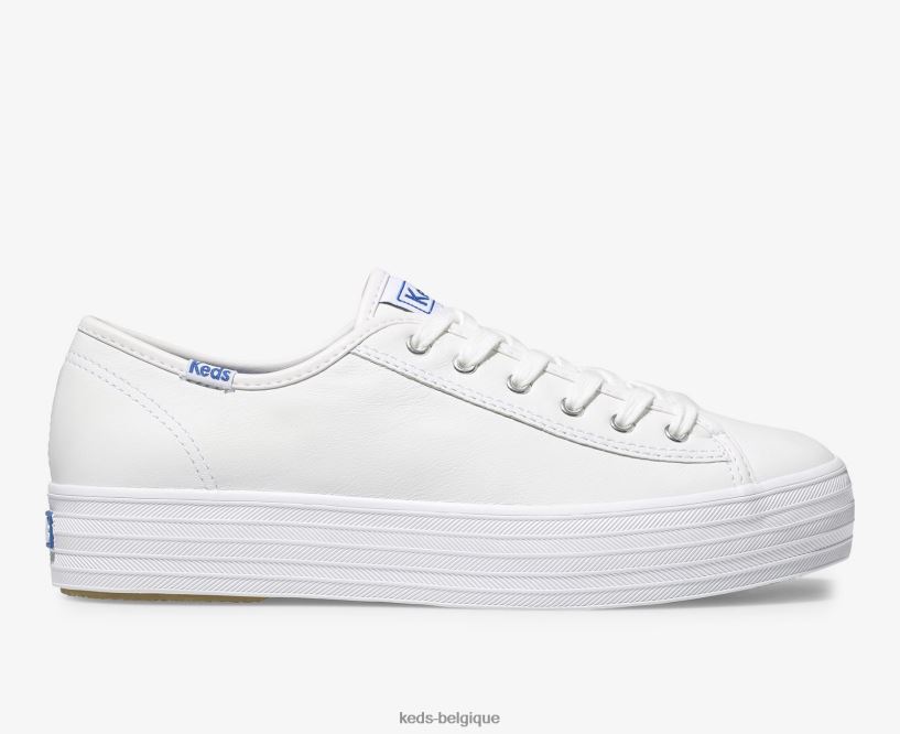 Keds femmes sneaker triple kick en cuir 8PV40P134 blanc