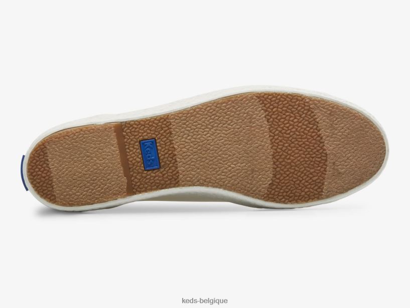 Keds femmes sneaker triple kick en toile gaufrée 8PV40P171 Blanc comme neige