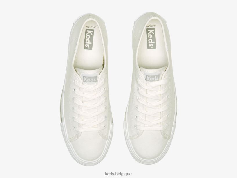 Keds femmes sneaker à triple renfort patchwork 8PV40P191 blanc