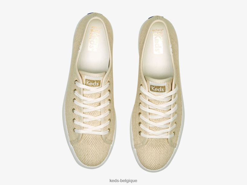 Keds femmes sneaker triple tressée métallisée 8PV40P189 or naturel