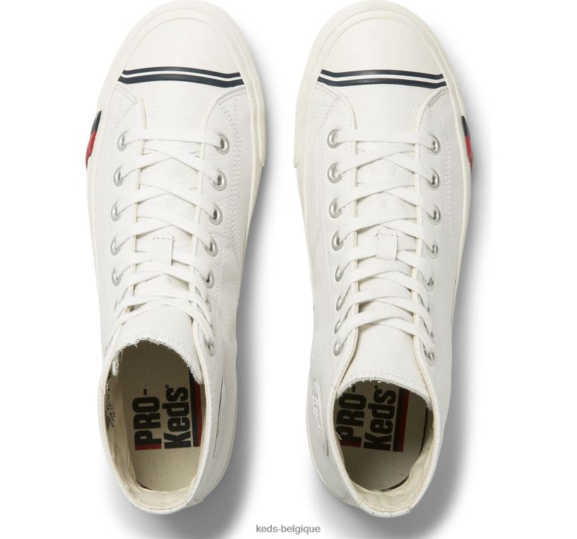 Keds unisexe sneaker royal en cuir 8PV40P143 blanc
