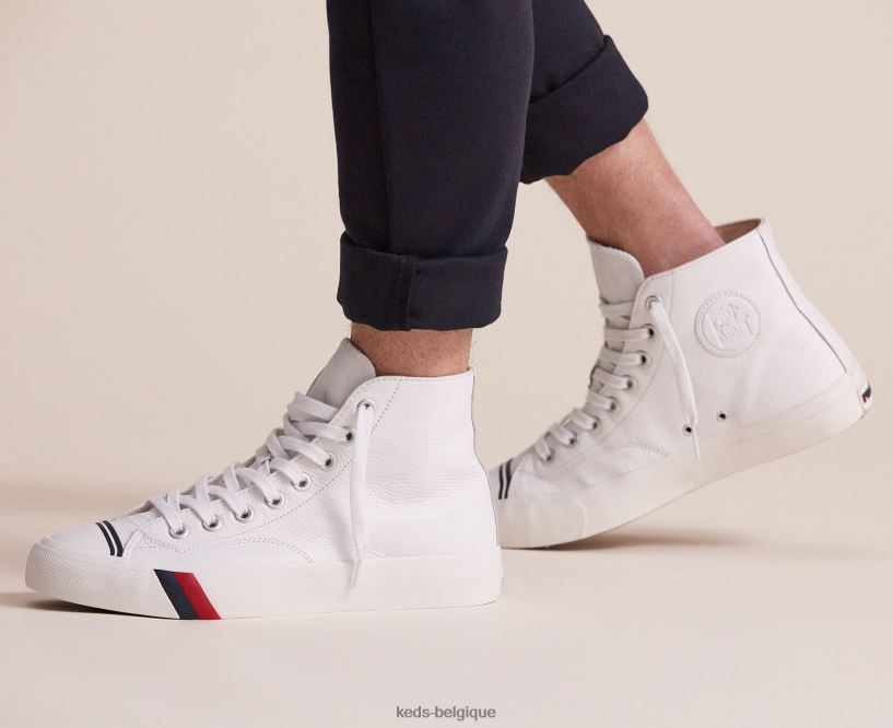 Keds unisexe sneaker royal en cuir 8PV40P143 blanc