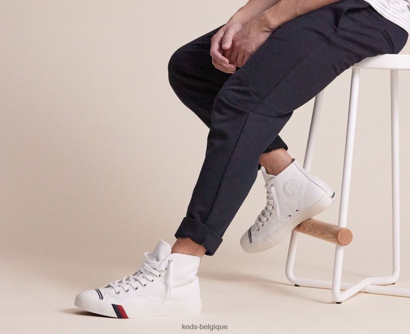 Keds unisexe sneaker royal en cuir 8PV40P143 blanc