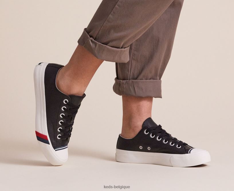 Keds unisexe sneaker royal lo classique en cuir 8PV40P135 noir