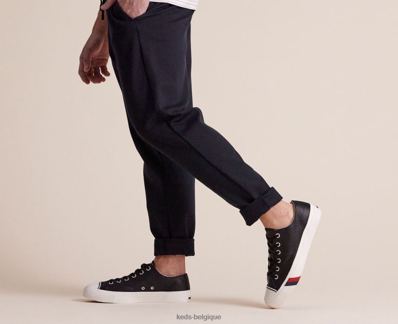 Keds unisexe sneaker royal lo classique en cuir 8PV40P135 noir