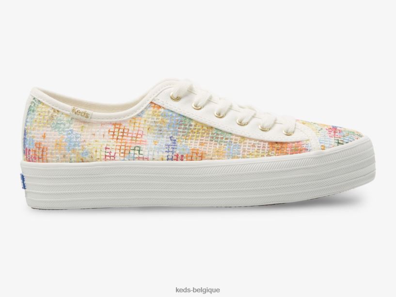 Keds x Rifle Paper Co. femmes margaux triple coup de pied 8PV40P181 blanc multicolore