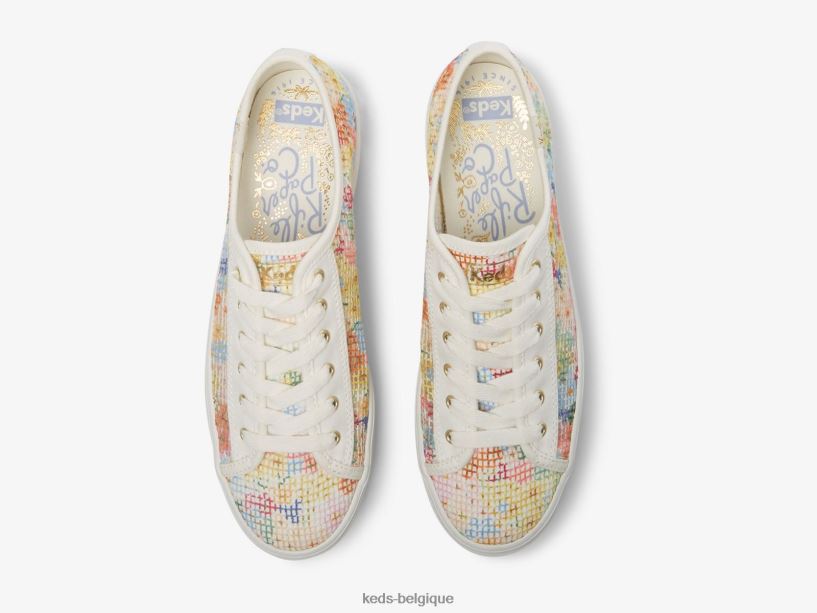 Keds x Rifle Paper Co. femmes margaux triple coup de pied 8PV40P181 blanc multicolore
