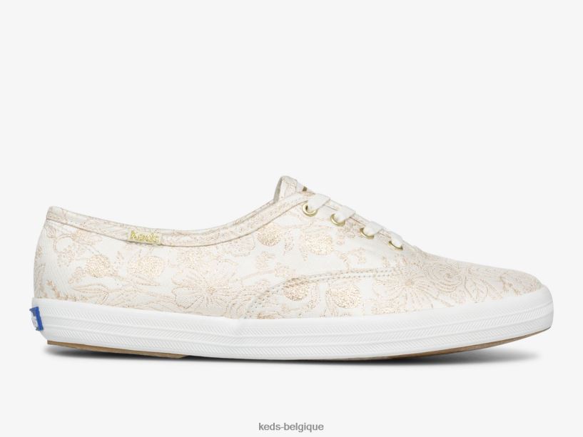 Keds x Rifle Paper Co. femmes sneaker jacquard champion colette 8PV40P129 Ivoire
