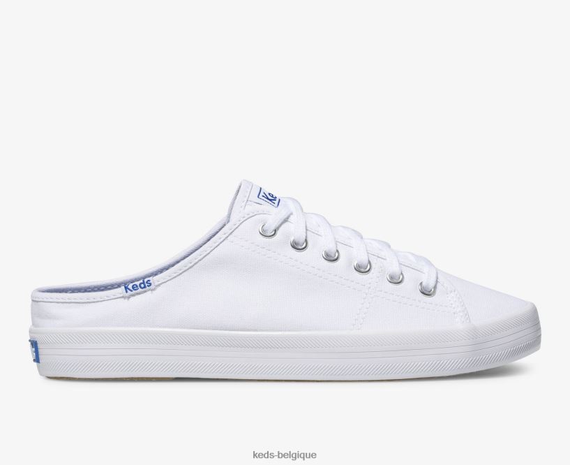 Keds femmes sneaker à enfiler en toile mule kickstart 8PV40P11 blanc