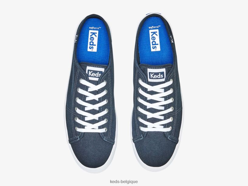 Keds femmes sneaker à enfiler en toile mule triple kick 8PV40P49 marine