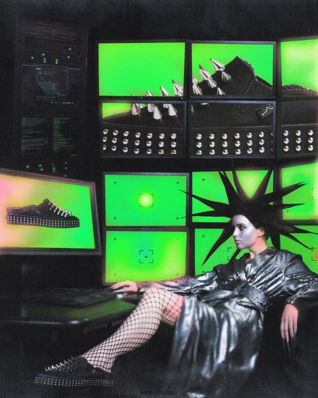 Keds x Maisie Wilen femmes sneaker à enfiler à clous et mules Kickback 8PV40P56 noir